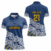 New Zealand Rugby Pacific Custom Women Polo Shirt Kahupeka Maori Kowhaiwhai Pattern
