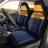 New Zealand Rugby Pacific Custom Car Seat Cover Kahupeka Retro 2025 Taniko Motif