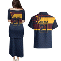 New Zealand Rugby Pacific Custom Couples Matching Puletasi and Hawaiian Shirt Kahupeka Retro 2025 Taniko Motif LT9 - Polynesian Pride