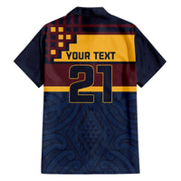 New Zealand Rugby Pacific Custom Family Matching Off The Shoulder Long Sleeve Dress and Hawaiian Shirt Kahupeka Retro 2025 Taniko Motif LT9 - Polynesian Pride