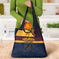 New Zealand Rugby Pacific Custom Grocery Bag Kahupeka Retro 2025 Taniko Motif