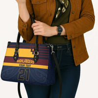 New Zealand Rugby Pacific Custom Leather Bag Kahupeka Retro 2025 Taniko Motif - Polynesian Pride