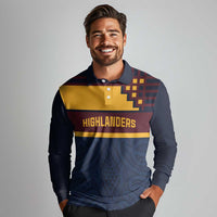 New Zealand Rugby Pacific Custom Long Sleeve Polo Shirt Kahupeka Retro 2025 Taniko Motif