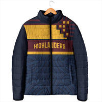 New Zealand Rugby Pacific Custom Padded Jacket Kahupeka Retro 2025 Taniko Motif - Polynesian Pride