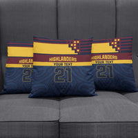 New Zealand Rugby Pacific Custom Pillow Cover Kahupeka Retro 2025 Taniko Motif - Polynesian Pride