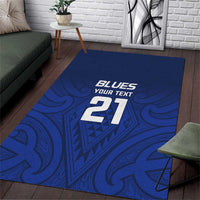 New Zealand Rugby Pacific Custom Area Rug Kahurangi Auckland All Blue