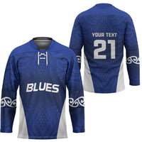 New Zealand Rugby Pacific Custom Hockey Jersey Kahurangi Auckland All Blue - Polynesian Pride