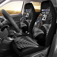 New Zealand Rugby Custom Car Seat Cover Glory Be To Black Silver-fern - Polynesian Pride