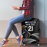 New Zealand Rugby Custom Luggage Cover Glory Be To Black Silver-fern - Polynesian Pride
