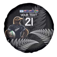 New Zealand Rugby Custom Spare Tire Cover Glory Be To Black Silver-fern - Polynesian Pride