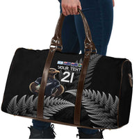 New Zealand Rugby Custom Travel Bag Glory Be To Black Silver-fern - Polynesian Pride