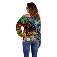 Hawaii Strong Maui Wildfire Off Shoulder Sweater Pray For Lahaina Maui LT9 - Polynesian Pride