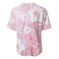 Japan Sakura Floral with Polynesian Vibe Baseball Jersey