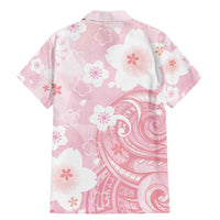 Japan Sakura Floral with Polynesian Vibe Family Matching Mermaid Dress and Hawaiian Shirt LT9 - Polynesian Pride