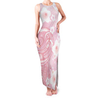 Japan Sakura Floral with Polynesian Vibe Family Matching Tank Maxi Dress and Hawaiian Shirt