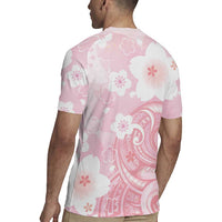 Japan Sakura Floral with Polynesian Vibe Rugby Jersey