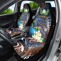 Marshall Islands Kwajalein Atoll Car Seat Cover Plumeria Sea Turtle with Polynesian Tribal