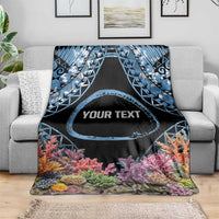 Personalised Nukuoro Micronesia Atoll Blanket with Pacific Coral Reef