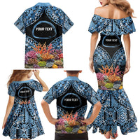 Personalised Nukuoro Micronesia Atoll Family Matching Mermaid Dress and Hawaiian Shirt with Pacific Coral Reef LT9 - Polynesian Pride