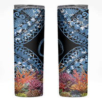 Personalised Nukuoro Micronesia Atoll Skinny Tumbler with Pacific Coral Reef