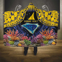 Tokelau Atafu Atoll Personalised Hooded Blanket Pacific Coral Reef Vibe