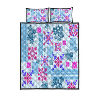 Hawaii Tapa Tribal Quilt Bed Set With Hawaiian Quilt Pattern Blue LT9 Blue - Polynesian Pride