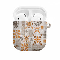 Hawaii Tapa Tribal AirPods Case With Hawaiian Quilt Pattern Gold - Polynesian Pride