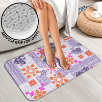 Hawaii Tapa Tribal Bathroom Set With Hawaiian Quilt Pattern Violet - Polynesian Pride