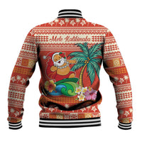 Hawaii Mele Kalikimaka Baseball Jacket Surfing Santa Funny Christmas