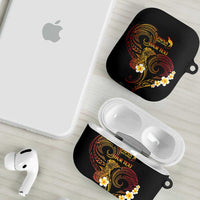 Personalised Papua New Guinea Sepik AirPods Case Plumeria Floral Tribal Pattern - Polynesian Pride