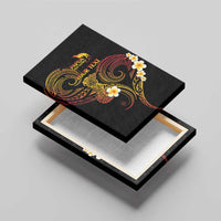 Personalised Papua New Guinea Sepik Canvas Wall Art Plumeria Floral Tribal Pattern - Polynesian Pride