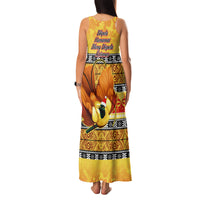 PNG Hamamas Krismas Family Matching Tank Maxi Dress and Hawaiian Shirt Papua New Guinea Bird Of Paradise Merry Christmas Gold Style LT9 - Polynesian Pride