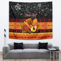Personalised PNG Hamamas Krismas Tapestry Papua New Guinea Bird Of Paradise Merry Christmas Black Style LT9 - Polynesian Pride