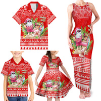 Personalised Hawaii Mele Kalikimaka Family Matching Tank Maxi Dress and Hawaiian Shirt Santa Beach Merry Christmas LT9 - Polynesian Pride