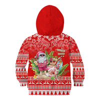 Personalised Hawaii Mele Kalikimaka Kid Hoodie Santa Beach Merry Christmas LT9 - Polynesian Pride