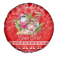 Personalised Hawaii Mele Kalikimaka Spare Tire Cover Santa Beach Merry Christmas LT9 - Polynesian Pride