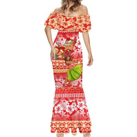 Hawaii Mele Kalikimaka Mermaid Dress Santa Claus and Hula Dancing Merry Christmas LT9 - Polynesian Pride