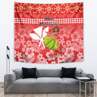 Hawaii Mele Kalikimaka Tapestry Santa Claus and Hula Dancing Merry Christmas LT9 - Polynesian Pride