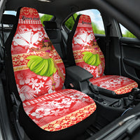Personalised Hawaii Mele Kalikimaka Car Seat Cover Santa Claus and Hula Dancing Merry Christmas LT9 One Size Red - Polynesian Pride