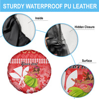 Personalised Hawaii Mele Kalikimaka Spare Tire Cover Santa Claus and Hula Dancing Merry Christmas LT9 - Polynesian Pride