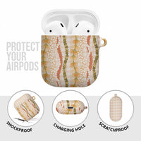 Hawaiian Ohia Lehua Lei AirPods Case Plaid Palaka Ahiehie Pattern - Polynesian Pride