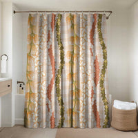 Hawaiian Ohia Lehua Lei Bathroom Set Plaid Palaka Ahiehie Pattern - Polynesian Pride