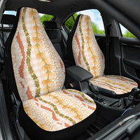 Hawaiian Ohia Lehua Lei Car Seat Cover Plaid Palaka Ahiehie Pattern - Polynesian Pride