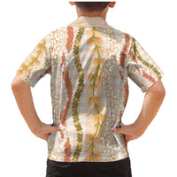 Hawaiian Ohia Lehua Lei Family Matching Mermaid Dress and Hawaiian Shirt Plaid Palaka Ahiehie Pattern LT9 - Polynesian Pride