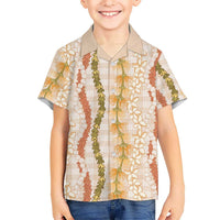 Hawaiian Ohia Lehua Lei Family Matching Short Sleeve Bodycon Dress and Hawaiian Shirt Plaid Palaka Ahiehie Pattern LT9 - Polynesian Pride