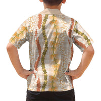 Hawaiian Ohia Lehua Lei Family Matching Summer Maxi Dress and Hawaiian Shirt Plaid Palaka Ahiehie Pattern LT9 - Polynesian Pride