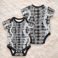 Hawaiian Ohia Lehua Lei Baby Onesie Plaid Palaka Eleele Pattern