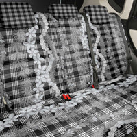 Hawaiian Ohia Lehua Lei Back Car Seat Cover Plaid Palaka Eleele Pattern - Polynesian Pride