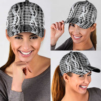 Hawaiian Ohia Lehua Lei Classic Cap Plaid Palaka Eleele Pattern - Polynesian Pride