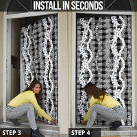 Hawaiian Ohia Lehua Lei Door Cover Plaid Palaka Eleele Pattern - Polynesian Pride